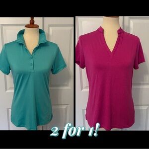 Women's “2 for 1” Golf Athletic Tops NWOT